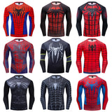 Spider-man Superhero All Over Compression Long Sleeve T-Shirt