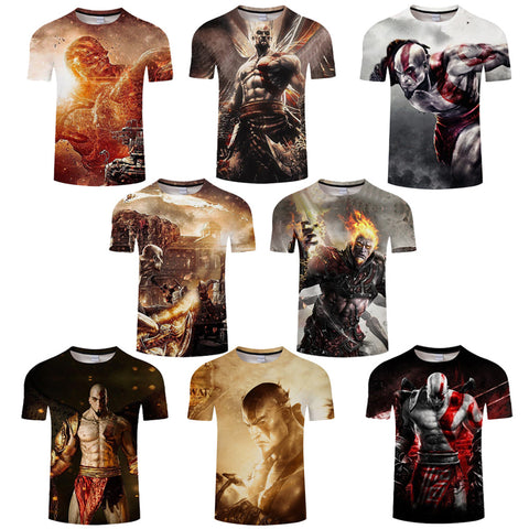 God of War 3D All Over Short Sleeve T-Shirt