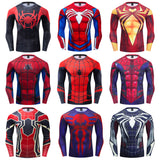 Spider-man Superhero All Over Compression Long Sleeve T-Shirt