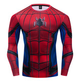 Spider-man Superhero All Over Compression Long Sleeve T-Shirt