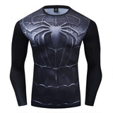 Spider-man Superhero All Over Compression Long Sleeve T-Shirt