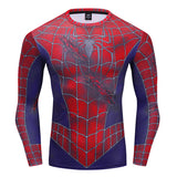 Spider-man Superhero All Over Compression Long Sleeve T-Shirt