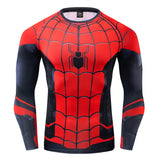 Spider-man Superhero All Over Compression Long Sleeve T-Shirt