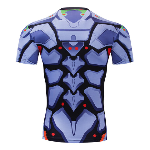 Neon Genesis Evangelion Eva All Over Compression T-Shirt