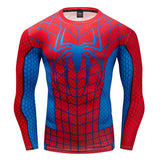 Spider-man Superhero All Over Compression Long Sleeve T-Shirt