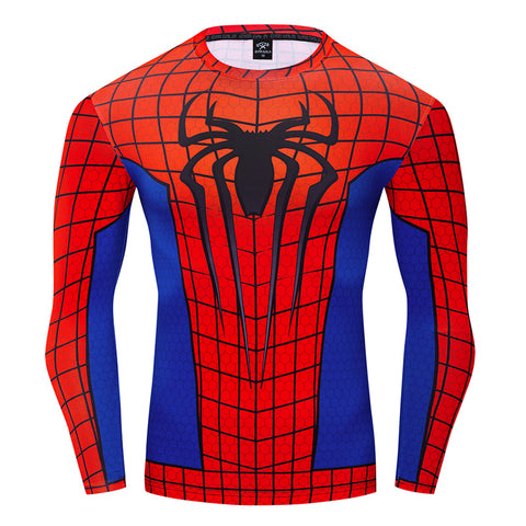 Spiderman Compression Shirt Swing from the rooftops in the limited edition  moisture wicking Spider Man compressio…