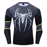 Spider-man Superhero All Over Compression Long Sleeve T-Shirt