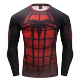 Spider-man Superhero All Over Compression Long Sleeve T-Shirt