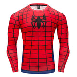 Spider-man Superhero All Over Compression Long Sleeve T-Shirt