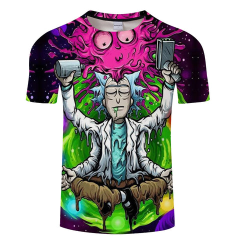 Rick & Morty 3D All Over Short Sleeve T-Shirt