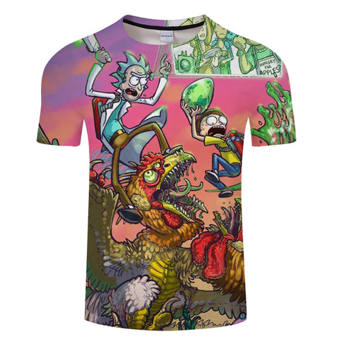 Rick & Morty 3D All Over Short Sleeve T-Shirt