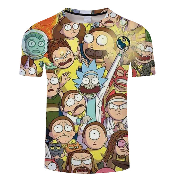 Rick & Morty 3D All Over Short Sleeve T-Shirt