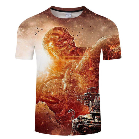 God of War 3D All Over Short Sleeve T-Shirt